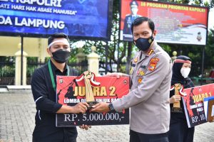 Lomba Orasi Unras Piala Kapolri 2021 Polda Lampung Sukses, Ini Pemenangnya