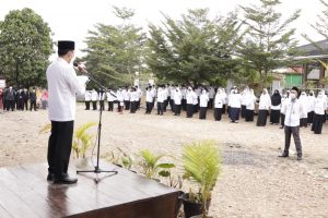 Upacara Hari Amal Bhakti Ke-75 Tahun 2021 Digelar di Halaman Kantor Kemenag Way Kanan