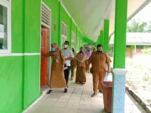 Verifikasi Kelayakan Persiapan Kegiatan PTM SDN 01 Sangkaran Bhakti Way Kanan