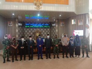 Bupati dan Wakil Bupati Way Kanan Hadiri Paripurna Penyambutan Bupati dan Wakil Bupati Periode 2021-2024