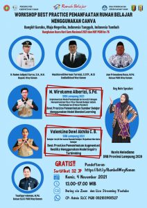 PGRI Way Kanan Gelar Workshop Best Practice, Pemanfaatan Rumah belajar Menggunakan Canva