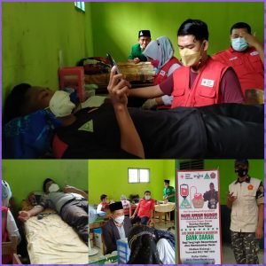 PMI Way Kanan Dan PAC Ansor adakan donor darah