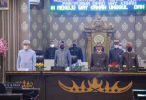 Bupati Adipati Sampaikan Pidato Pada Rapat Paripurna Istimewa Hari Jadi Ke-23 Kabupaten Way Kanan Tahun 2022