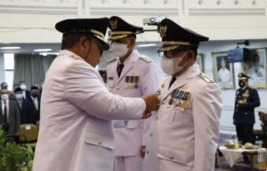 Wabup Way Kanan Hadiri Pelantikan dan Pengambilan Sumpah Jabatan 3 Penjabat Bupati Lampung