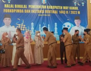 Pemkab Way Kanan Gelar Halal Bihalal Hari Raya Idul Fitri 1443 H